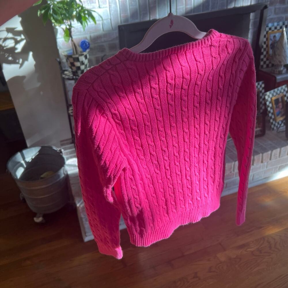 Lilly pultizer pink Cardigan sweater girls size 8 - Picture 2 of 3
